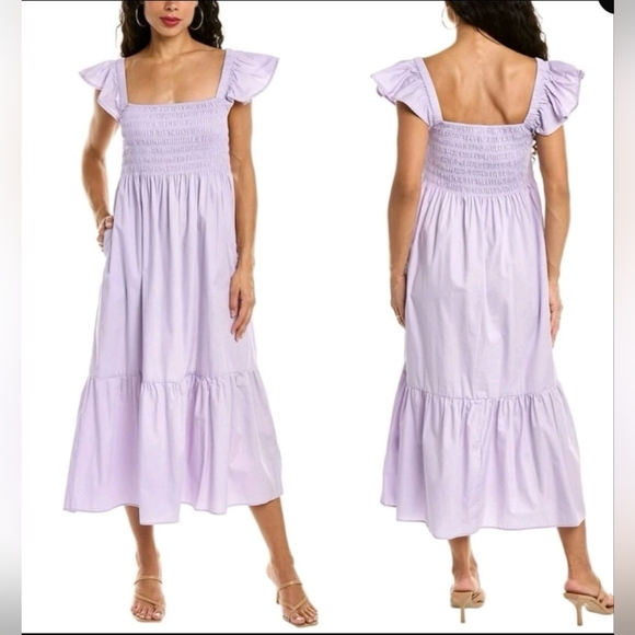 NWT O.P.T Tuscany Tiered Smocked Midi Dress size XL - Picture 1 of 4